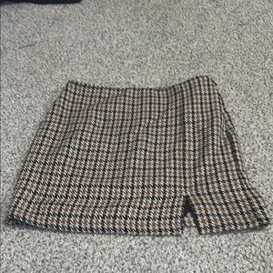 Blu Pepper Houndstooth Mini Skirt